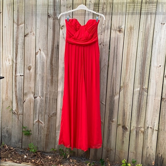 Badgley Mischka Faye Chiffon Gown NWOT - Picture 5 of 8